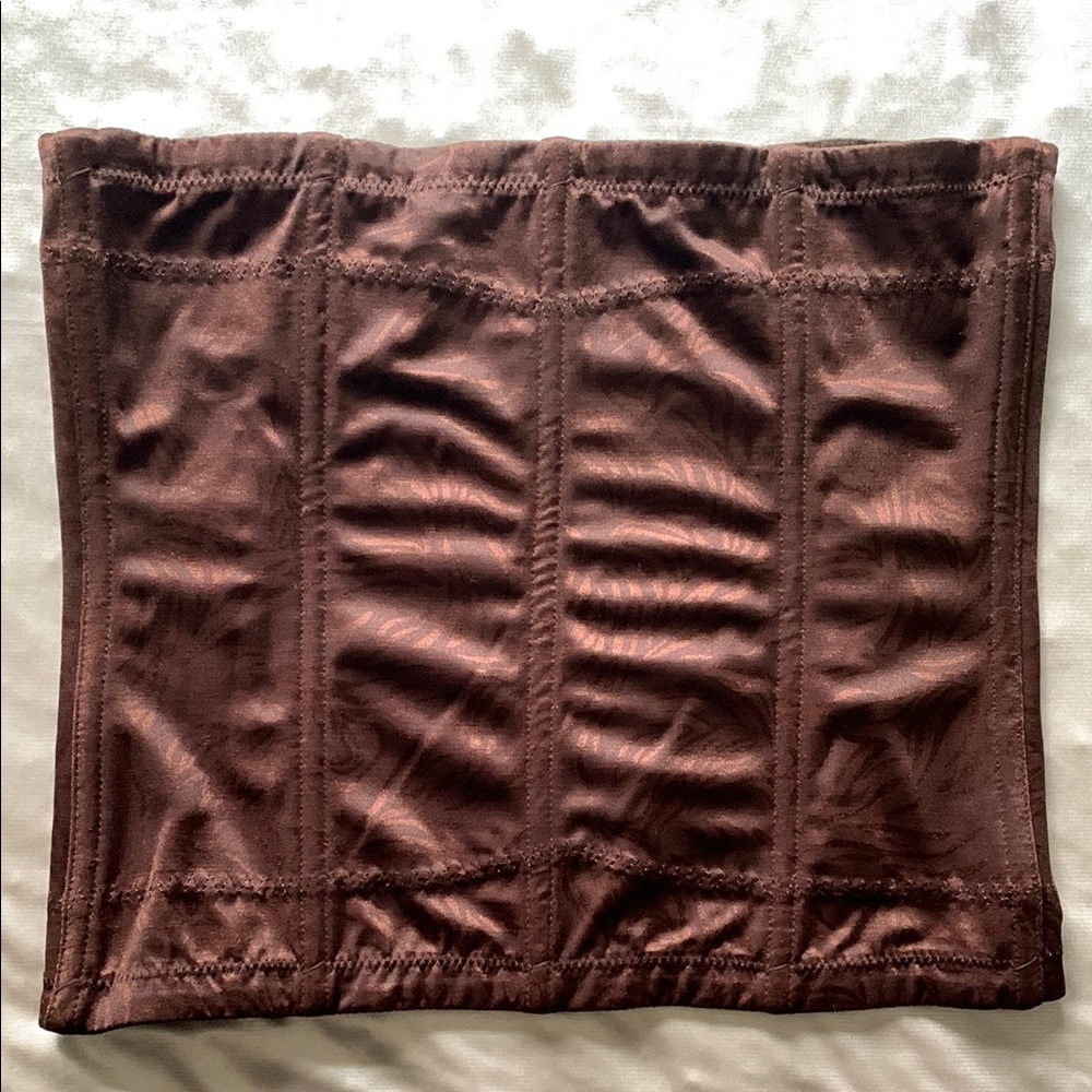 Chocolate Brown Satin Waist Cincher Size Small / Medium | Brocade Waist Cincher